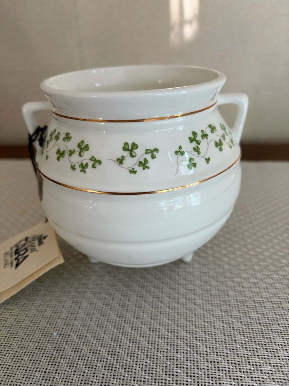 Royal Tara Fine Bone China Bowl, The Three Legged Pot, Galway Ireland Decor
